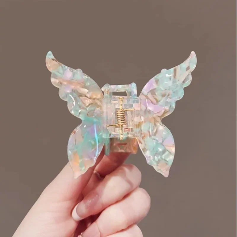 New French Fairy Butterfly Hair Claw Clips Acetate Summer Princess Colorful Crab Hair Clip for Woman Hairpin Hair Accessories