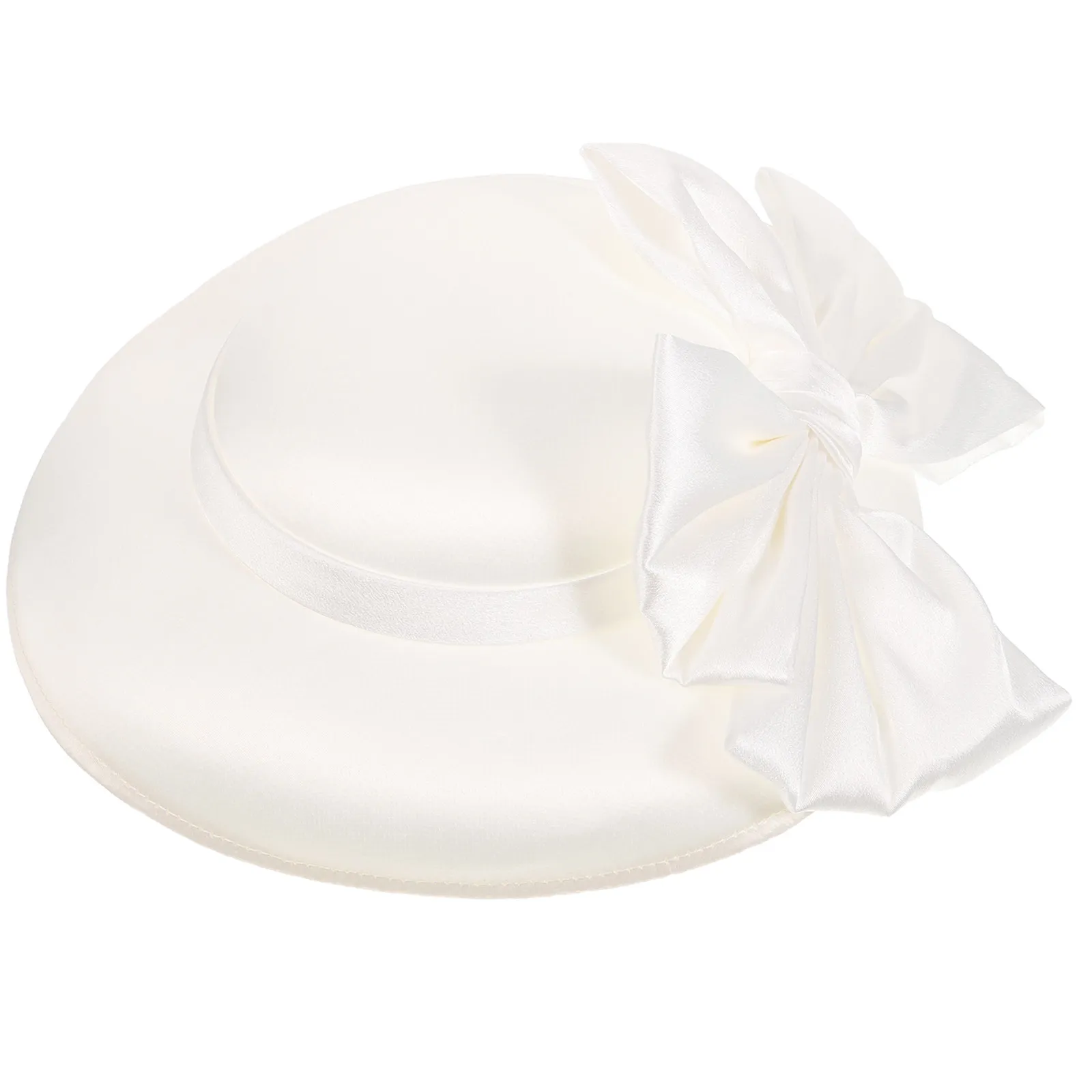 Women Bowler Hat White Fashionable Party Dress Hat Wedding Halloween Bridal Cap Elegant Design Bridal Cap