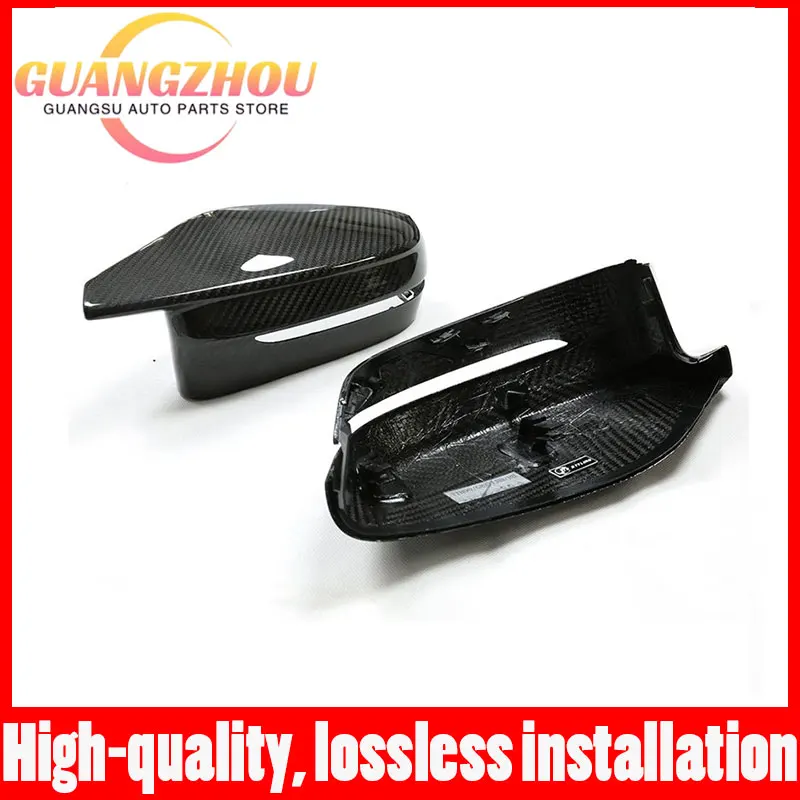 For BMW M Series 2021+ G42 M240 G87 M3 G80 G82 G83 Dry Real Carbon Fiber Rearview Mirror Overlay Cover Cap Stick-On Accessory