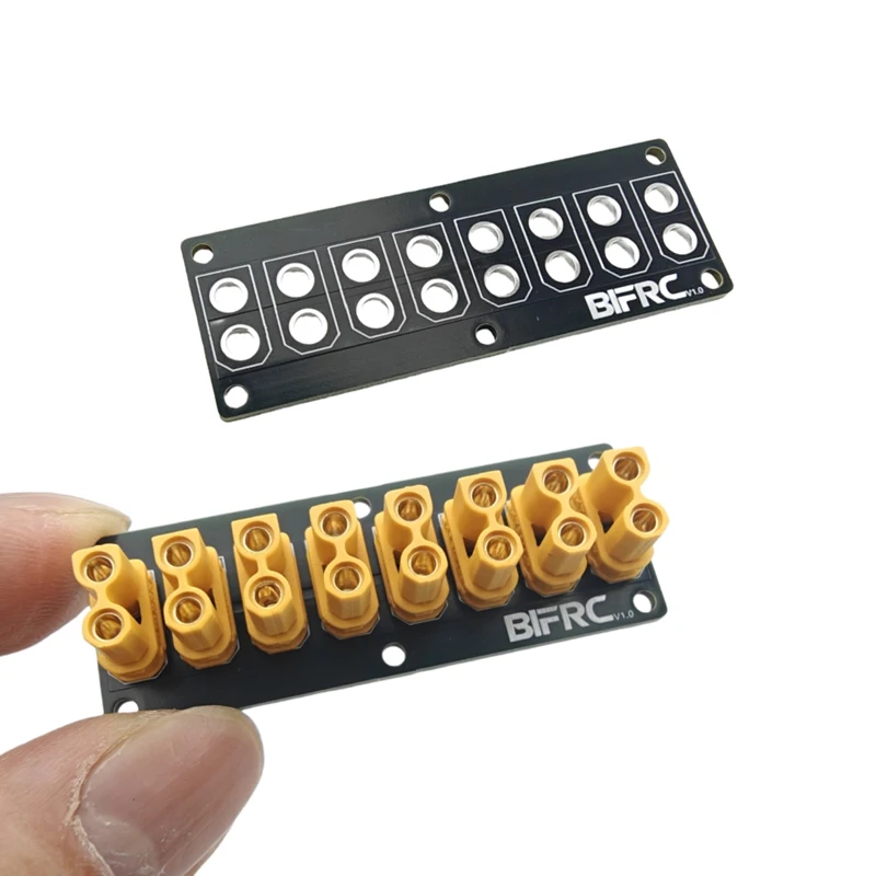 100A Load Current Power Distribution Board 8-channel XT30 Plug Output Terminals 53x19mm Mini PCB for RC Car Boat DIY Accessories