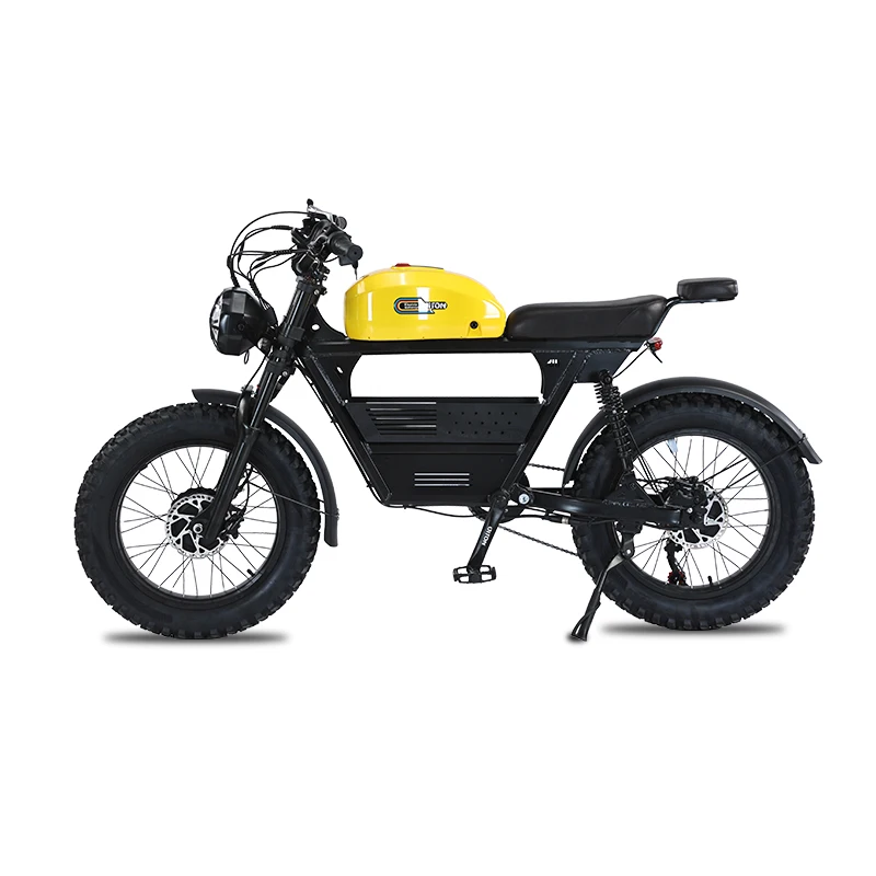 

STLF USA Warehouse Hot Sale Wholesale 7 Speed Full Suspension Retro Ebike 3000w Fat Tire Electric Bike Bicycle-Electric Bike
