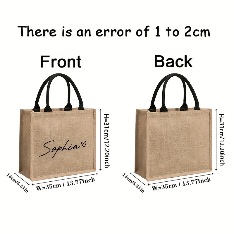 Custom Name Pattern Shopping Personalized Beach Bag Monogrammed Gift Tote Bag for Women Bag for Women's Travel Toiletry Storage