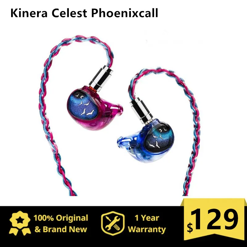 

Kinera Celest Phoenixcall 5 Hybrid Drivers IEMs 1DD+2BA+2 Micro Planar Drivers in-Ear Monitors with 5N OCC Silver-plated Cable