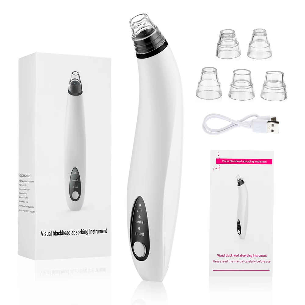 Visual Blackhead Remover Vacuum Pore Cleaner Facial Cleaning Black Dots Suction Exfoliating Beauty Acne Pimple Remover Tool