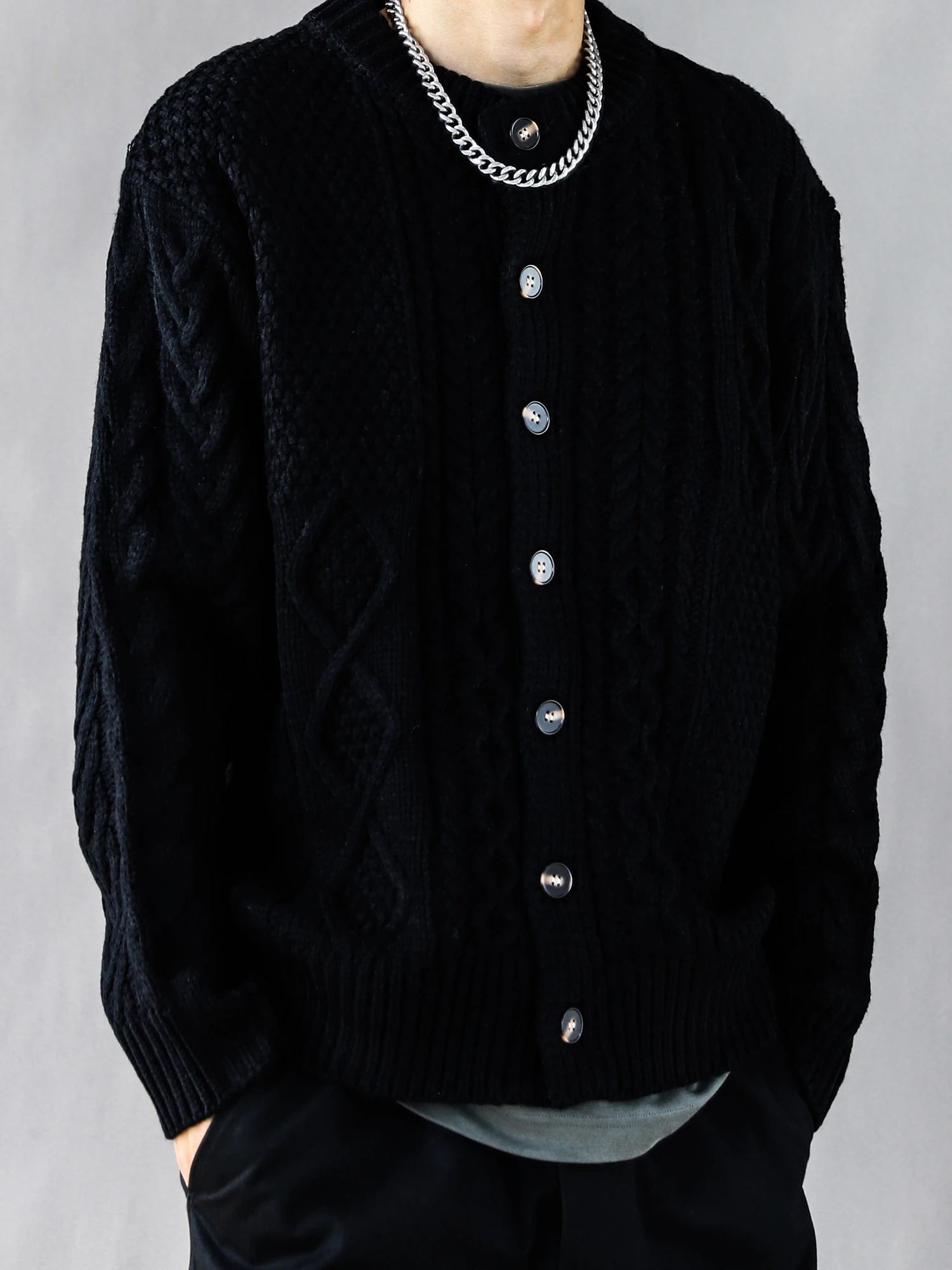 

Мужской вязаный свитер в японском ретро-стиле, повседневный свободный крой, весна-осень, модный, абсолютно новый, американский уличный стиль, открытый кардиган