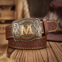 A Western-style PU leather belt for both men and women, a classic and casual retro belt