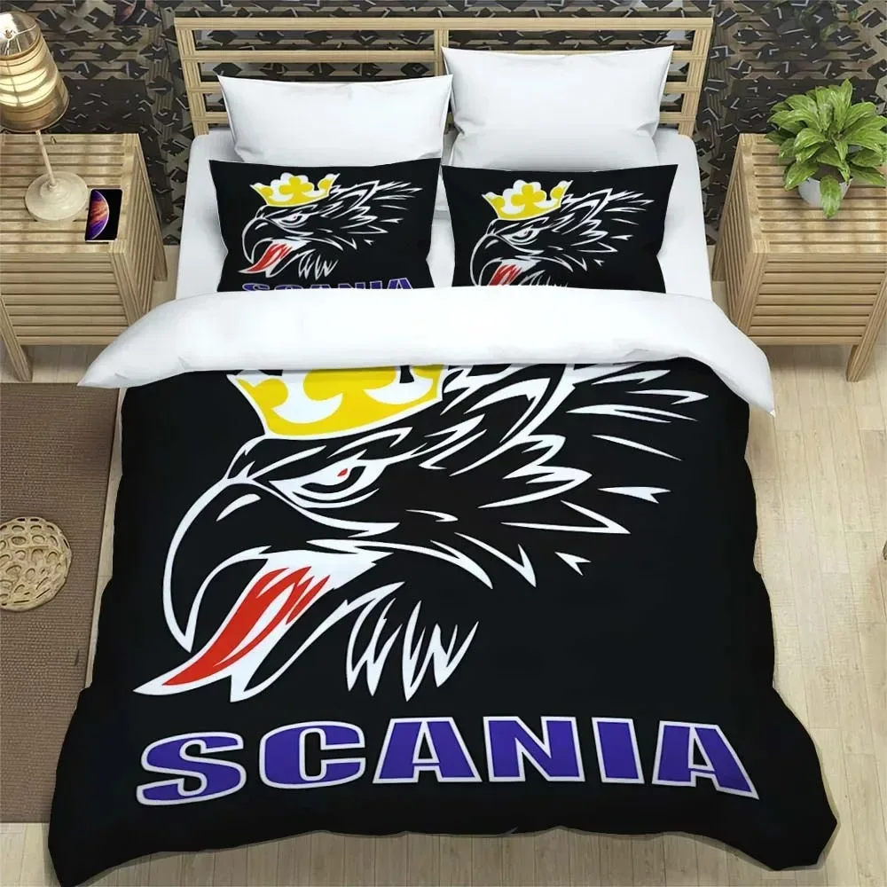 Truck Scania Pattern Quilt Cover With Pillowcases Microfiber 3D Digital Printed Bedding Set Twin Full Queen King