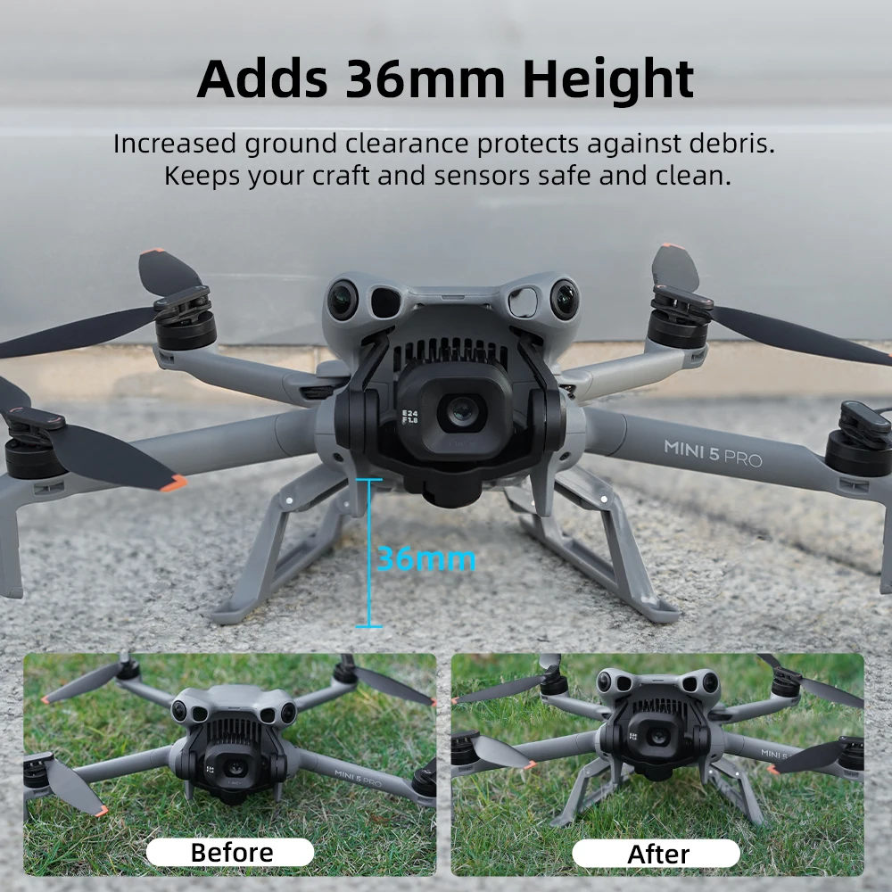 BRDRC Landing Gear For DJI Mini 5 Pro Height-Adjusting Stand Expansion Landing Protector Drone Accessories - Image 3