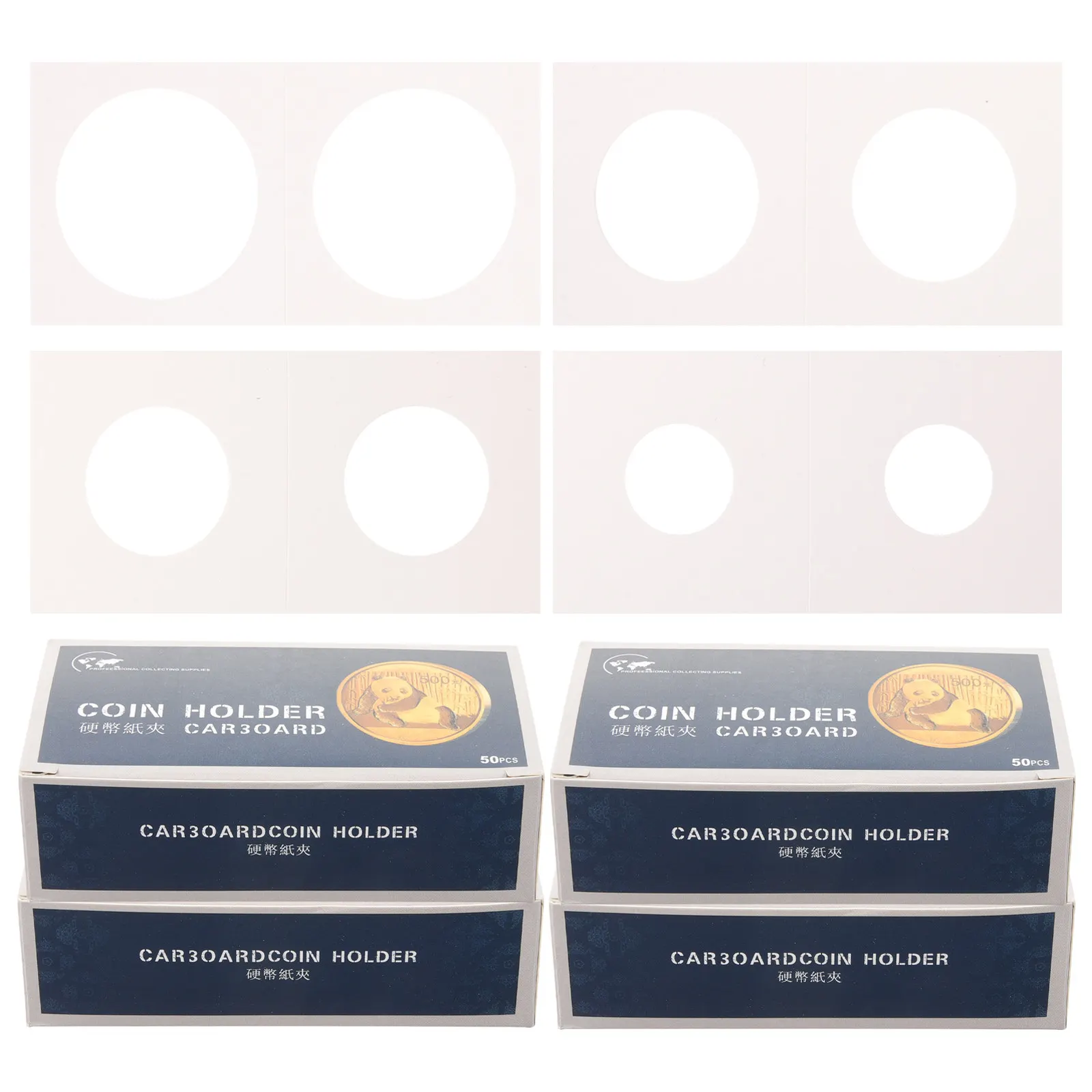 Paper Coin Holder Clips Transparent Window Design for Dollar Commemorative Coins Secure Seal Compact Coin Collection