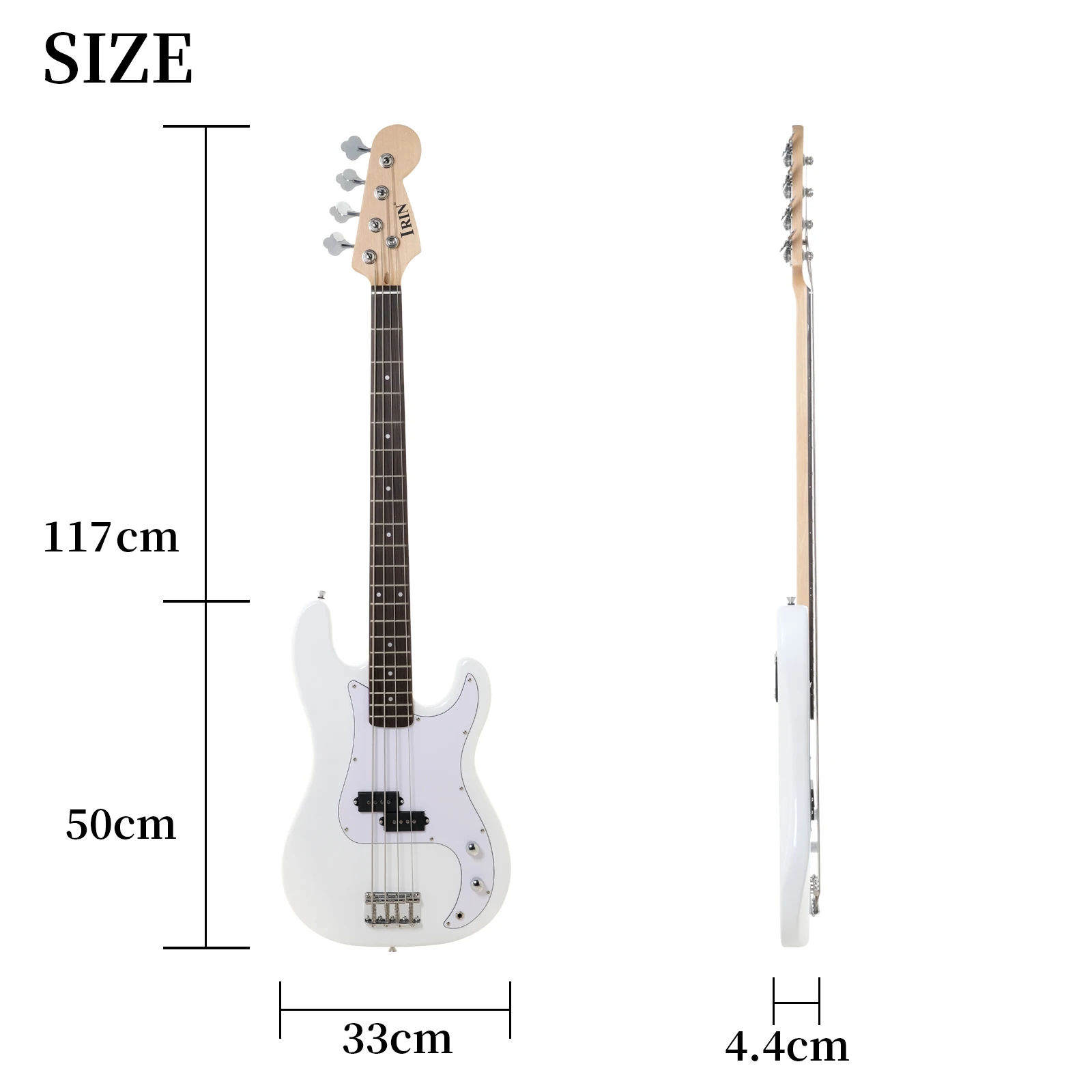 4 Strings Electric Bass Guitar 20 Frets Basswood Body Bass Guitarra with Bag Strings Tuner Cable Capo Strap Guitar Parts