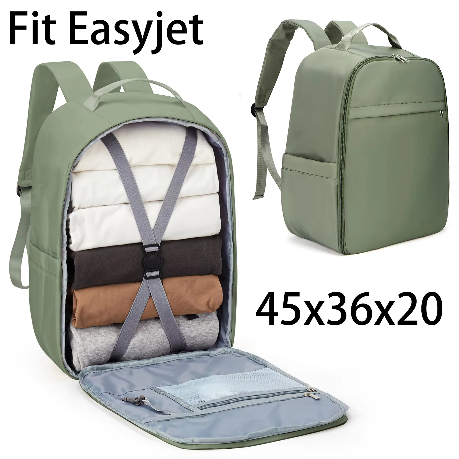 Easyjet Cabin Bag 45x36x20 Backpack, Travel Backpack Woman Ryanair with Aeroplane Backpack Hand Luggage Laptop Man Daypack