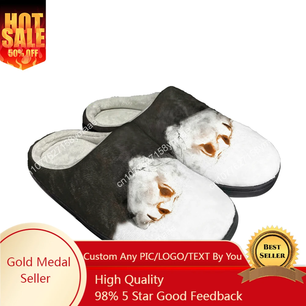 

Hot Michael Myers Fashion Cotton Custom Slippers Mens Womens Sandals Plush Casual Keep Warm Shoes Thermal Comfortable Slipper