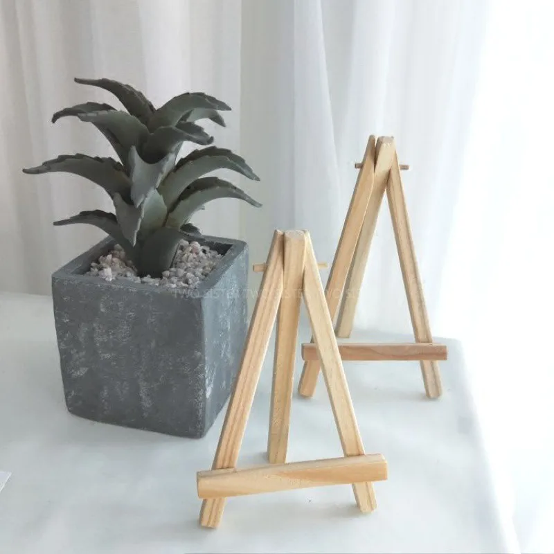 

Mobile Phone Support Small easel Wooden Creative Decoration Triangle Bracket, Pine Wood Display Ornament, Photo Card Frame