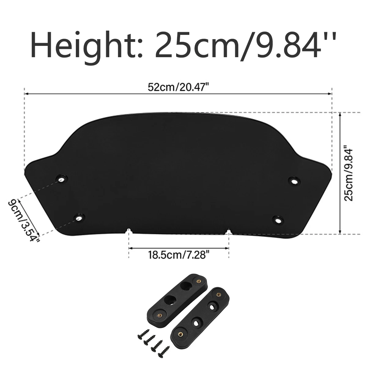 دعامة رفع الزجاج الأمامي والزجاج الأمامي للدراجات النارية مناسبة لدراجة Harley CVO Street Glide FLHXSE 2023-2024 (الارتفاع: 7 بوصة 10 بوصة) #2