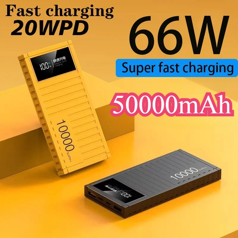 2024 New Power Bank 10000mAh Ultra Thin Large Capacity Lightweight Fast Charging Durable Container Mobile Power Supply