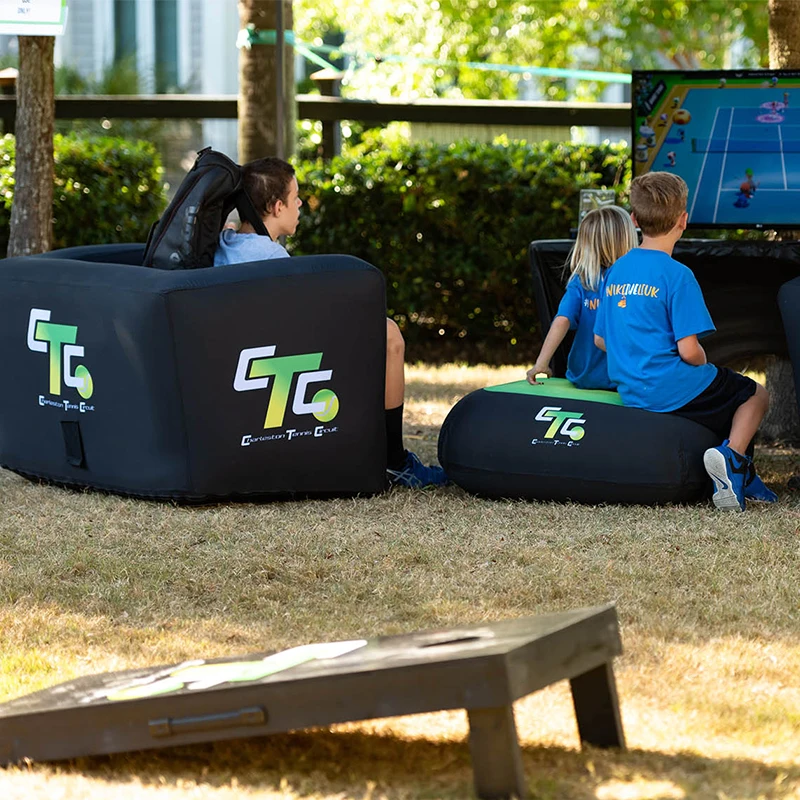 Coofull Lightweight Inflatable Furniture for Trade Show Events Different Sizes Custom Print Inflatable Sofa for Exhibition
