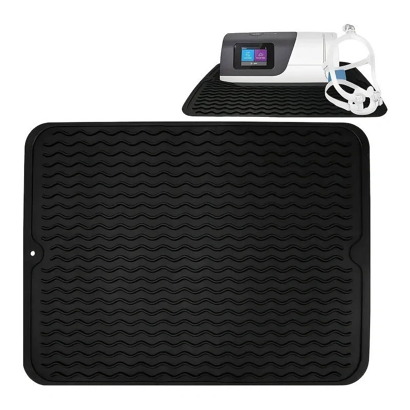 1pc / 3pcs Optional Wavy Textured Silicone Non-Slip Mat Waterproof Washable Anti-Scratch Protective Pad for Desktop Countertop
