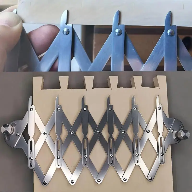 1Pc Woodworking Tenon Equidistant Measuring Tool for Marking Equally Spaced Points Wood Dovetail Tenon Scribe Marking Gauge