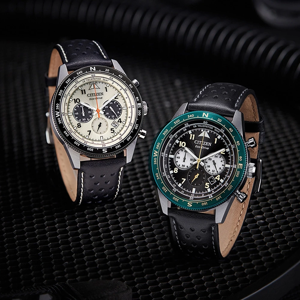 ساعة سيتيزن بحزام جلدي كوارتز رياضية احترافية كرونوغراف للرجال هدية عيد الحب سوار مجوهرات Montre Hommes