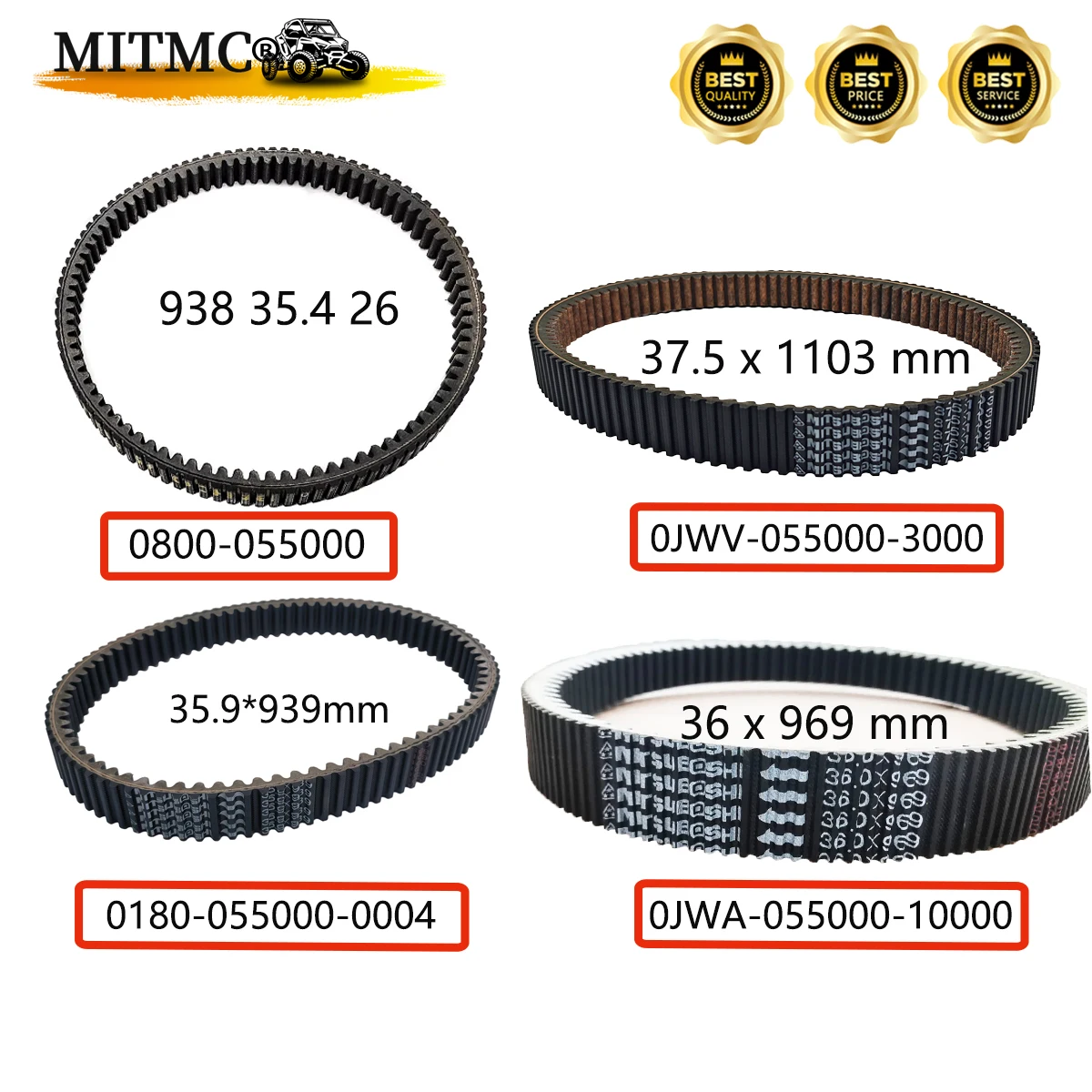 

4PCS ORIGINAL CVT BELT For CF ATV UTV SSV 0180-055000-0004 0800-055000 0JWV-055000-3000 0JWA-055000-10000