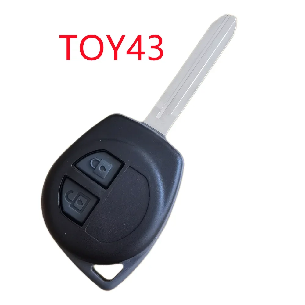 10pcs/lot 2 Buttons Replacement Remote Car Key Shell For Suzuki Grand Vitara SWIFT HU133R/TOY43/SZ11R Blade Rubber Button Pad