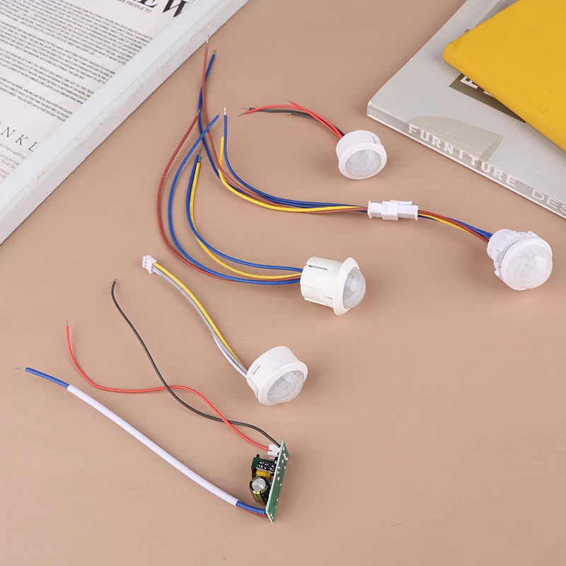 AC110-240V DC 12V-24V LED PIR без регулируемой задержки Инфракрасный детектор человеческого тела ИК-инфракрасный датчик движения Выключатель света