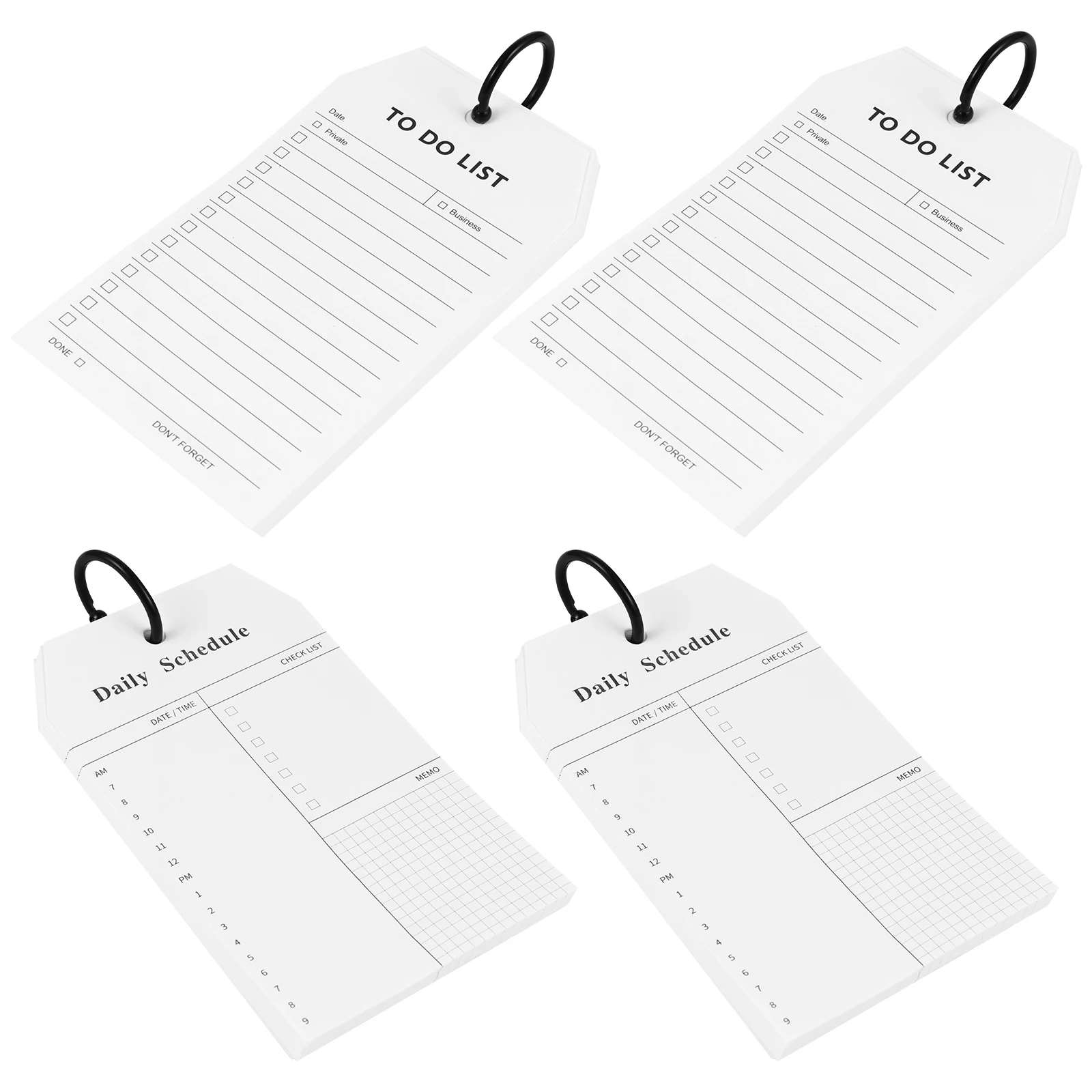 

4pcs Planner Portable Notepad Smooth Writing Planning Notebook Task Schedule Memo Book Home Office School Supplies