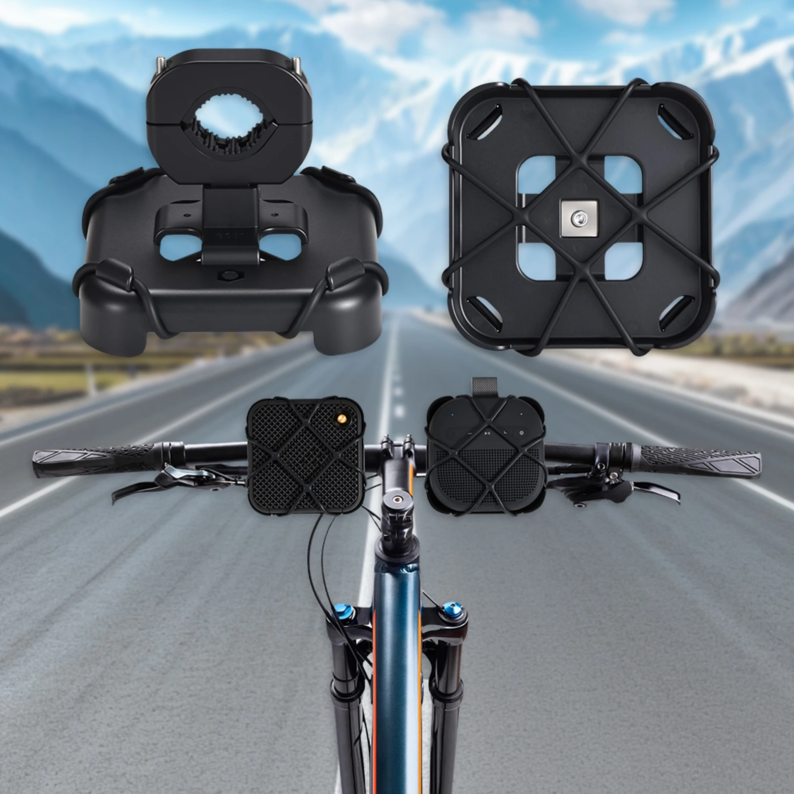Bike Handlebar Mounting Bracket for Bose SoundLink Micro 2 Bike Motocycle Mount Bracket Holder with Elastic Silicone Grille