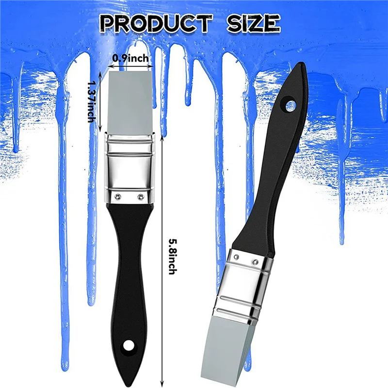 A96I-5X สี Shaper แปรงกว้างบริษัทแบนแปรงทาสีซิลิโคนอะคริลิคยืดหยุ่นและน้ําจิตรกรรมเครื่องมือ,1 นิ้ว