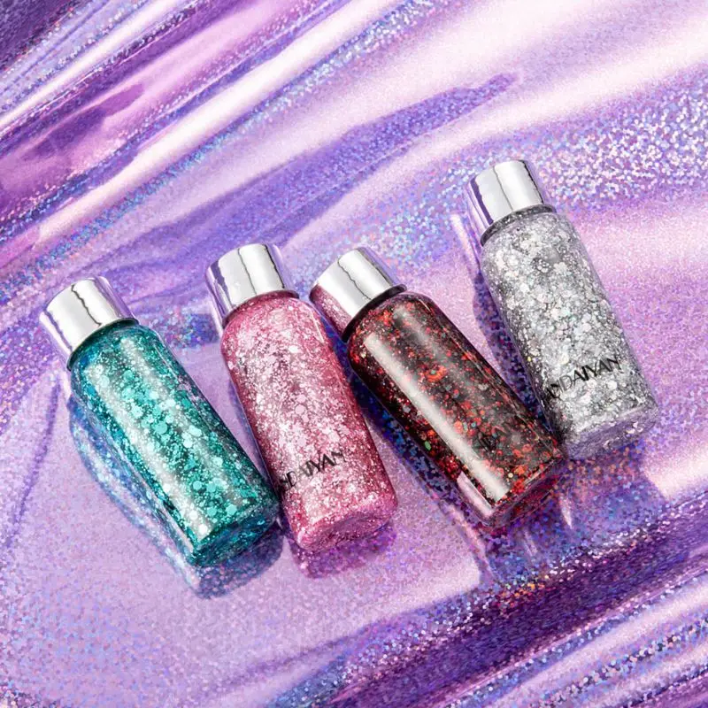 Liquid Glitter Eye Shadow Gel Cream Pearlescent Sequins Pigment For Body Hair Face Shining Cream Stage Party Glitter Shimmer