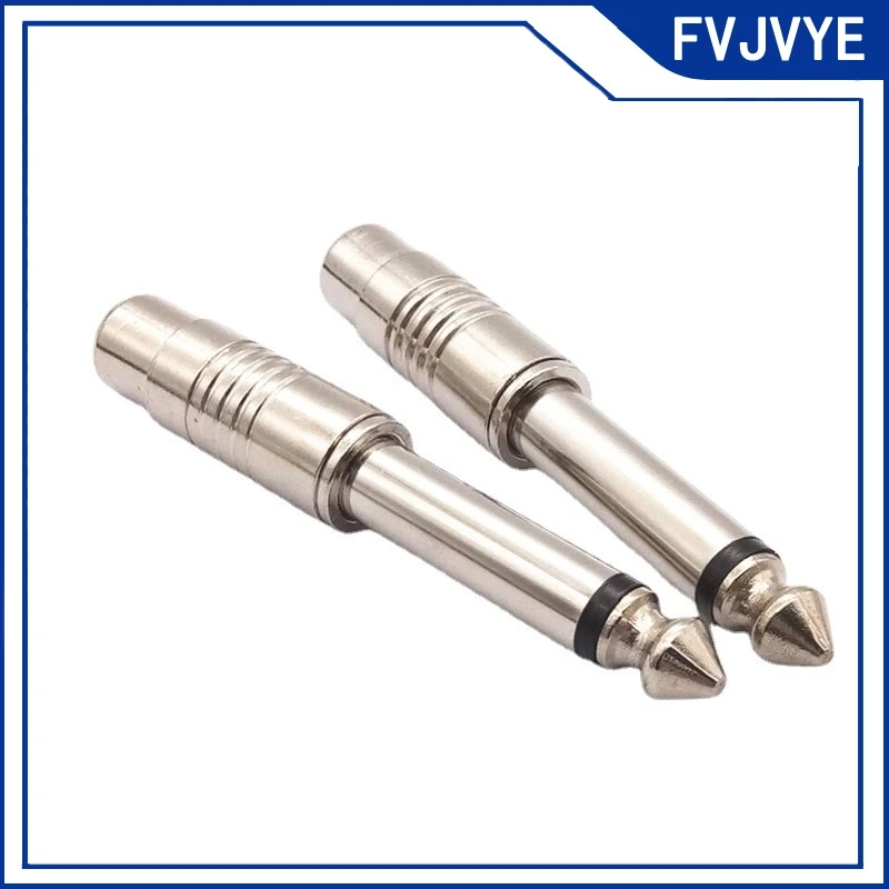 2/5/10pcs 6.35mm Mono Plug Male to RCA Female Connectors RCA to 1/4 Mono TS Interconnect Audio Adapter for Musical Sound .A2