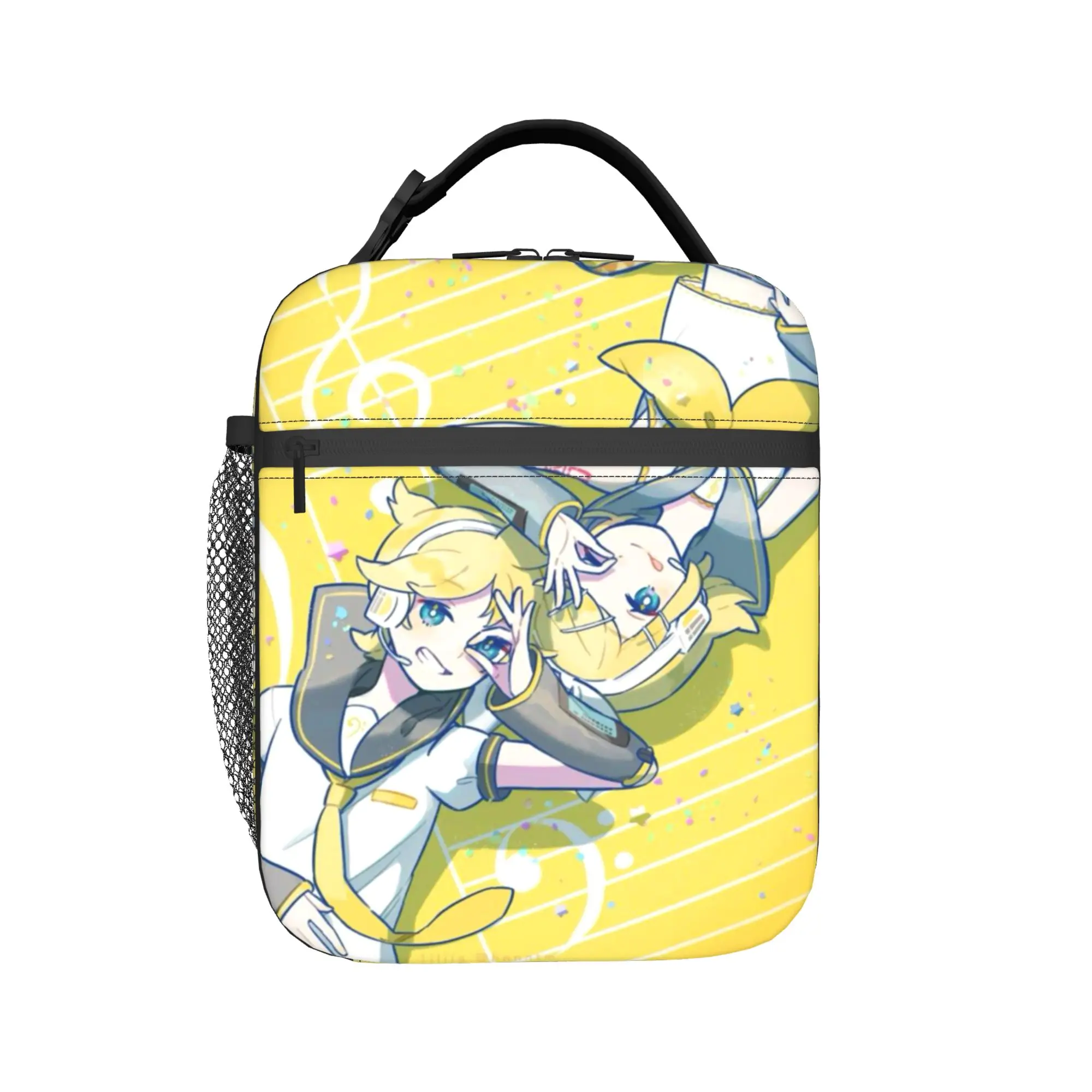 Kagamine Rin Len Insulated Lunch Bag for Men Women Food Container Portable Cooler Thermal Lunch Boxes For Travel