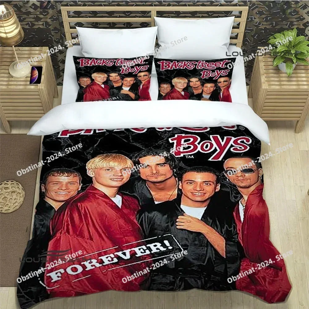 Juegos de cama 3D BSB band backstreet para niños, juego de suministros de cama exquisitos, funda nórdica, edredón, ropa de cama, regalo de cumpleaños de lujo