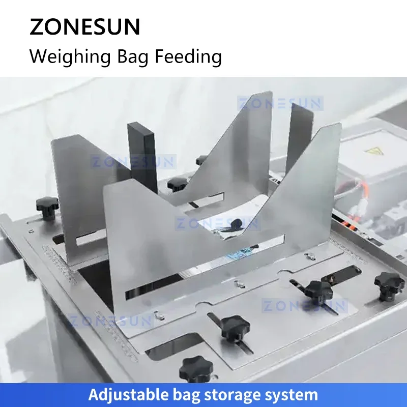 Zonesun ZS-CZP320 Riempitrice per sacchetti prefabbricata Macchina imballatrice per pesatrice multitesta Macchina imballatrice per granuli