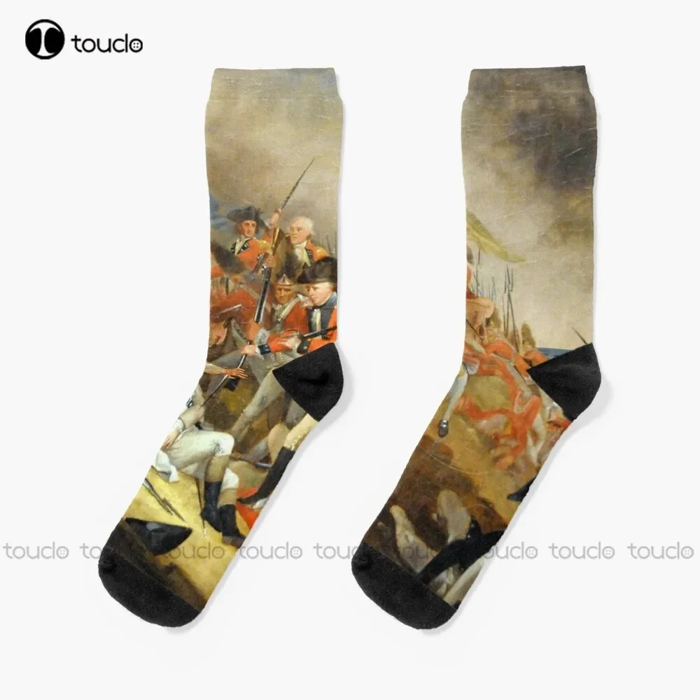 John Trumbull - The Death Of General Warren At The Battle Of Bunker Hill 17 June 1775 Socks Socks Men Christmas Gift Custom Sock