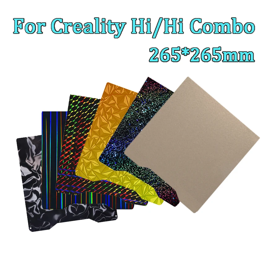 

For Creality Hi Build Plate 265x265 Double Sided PEO PET PEI PEY PEK Heat Bed For Creality Hi Combo Pei Plate Spring Steel Sheet