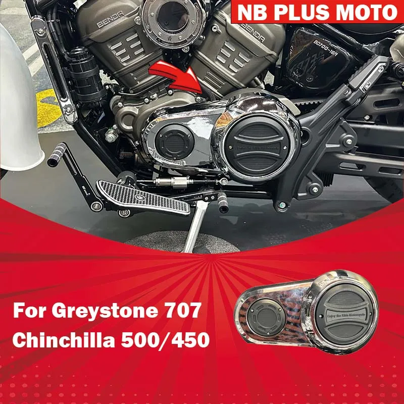 【Premium】For Greystone 707 Chinchilla 500/450 modified electroplated large flying cover decoration
