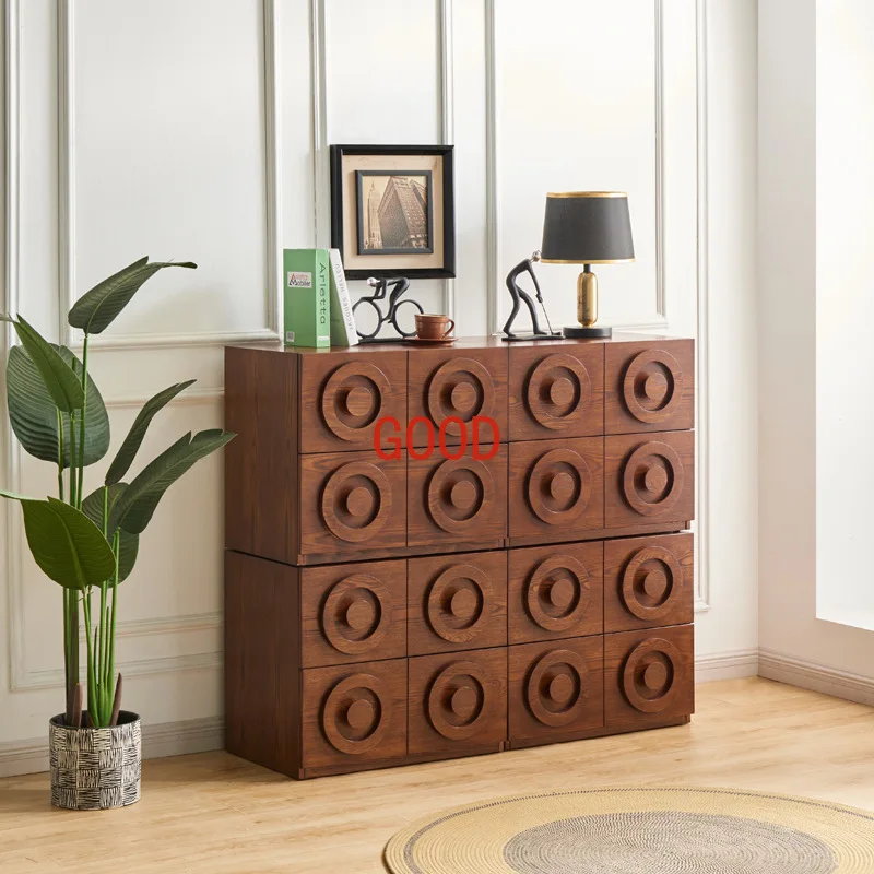 Household Square Box Cabinet Dining Side Storage Organizer Entrance Cabinet