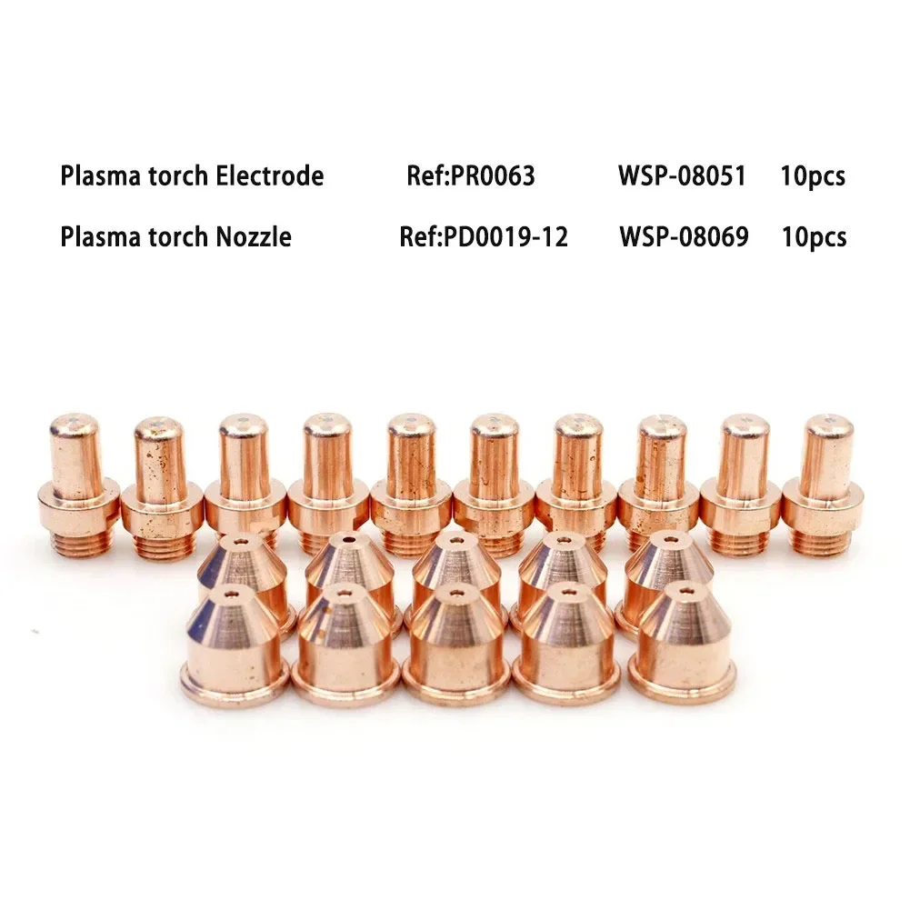 

70A Plasma Torch CB70 Plasma Cutting Torch 1.2mm Nozzle Aperture 20pcs Package Copper Material High Reliability