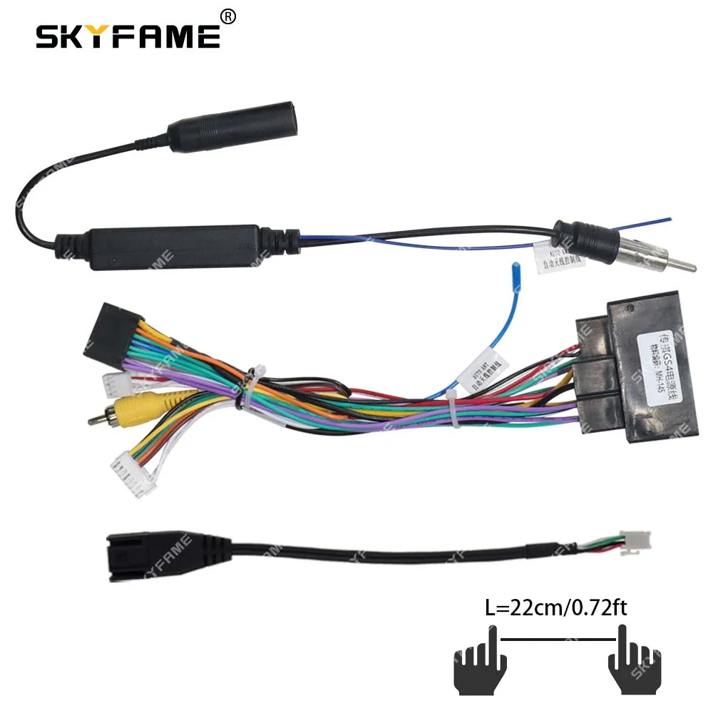 SKYFAME سيارة 16pin الأسلاك تسخير محول Canbus صندوق فك أندرويد راديو كابل الطاقة ل Trumpchi GS4 GA4 GAC-RZ-06