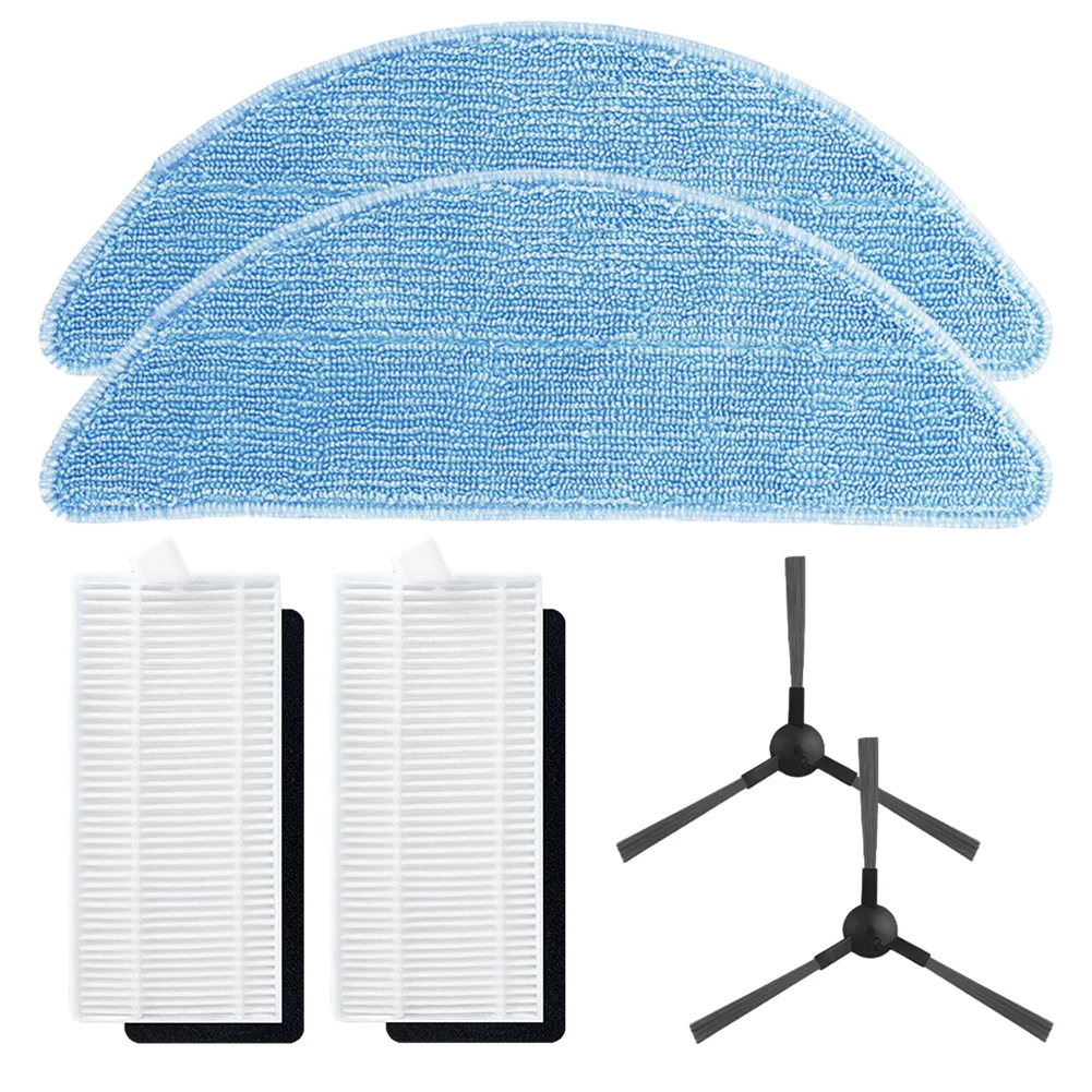 For Tesvor S7 For Pro Robot Vacuum Cleaner Parts Side Brush HEPA Filter Mop Cloth Replacement Kit High Suction Cleaning