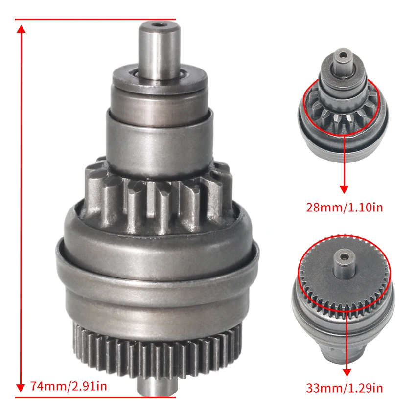 Motorcycle Starter Motor 14T/40T Pinion Gear For  Honda NHX110 Elite Lead JF19 NCH50 Metropolitan AF70  CHF50 NSC110  Vision 110