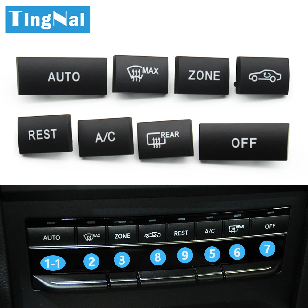 Central Console AC Heater Button Switch Cover Climate Control Button For BENZ E Class W212 W207 E200 E250 E300 E350 E400 E500