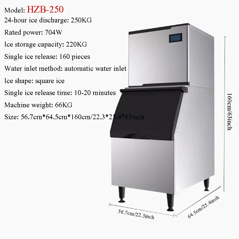 Under counter Ice Maker Machine Commercial,Built in Ice Cubes Large-Capacity,Freestanding Counter top Crushed Ice Machine
