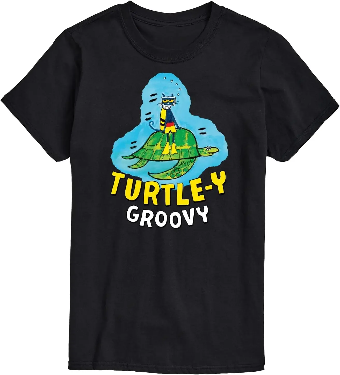 Pete the Cat - Turtle-y Groovy - Men's  Tees High Quality 100%Cotton Short Sleeve