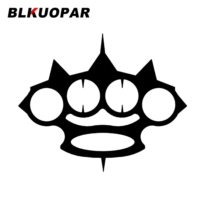 BLKUOPAR do Brass Knuckles broń naklejki samochodowe kreatywne kreatywne okluzja Scratch kalkomanie Vinyl akcesoria samochodowe i motocyklowe