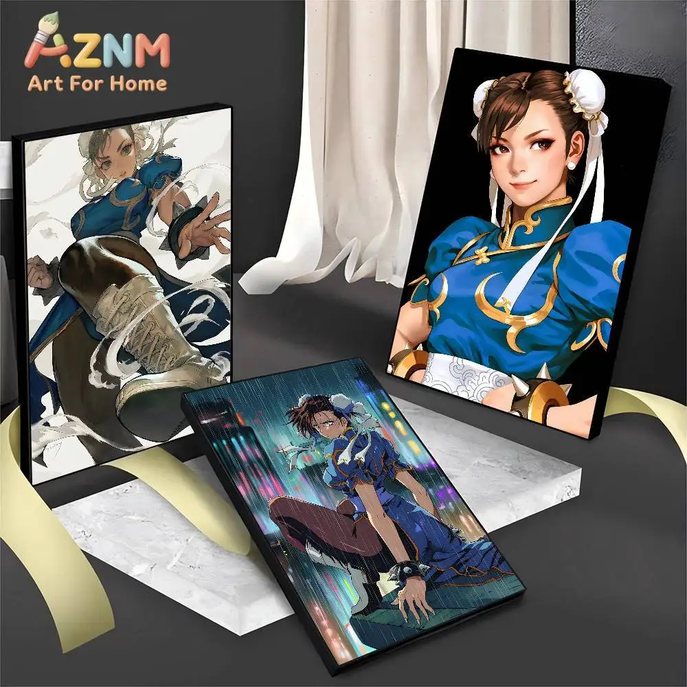 Anime Chun-Li Street Fighter Classic Vintage Posters HD Quality Wall Art Retro Posters For Home Room Wall Decor
