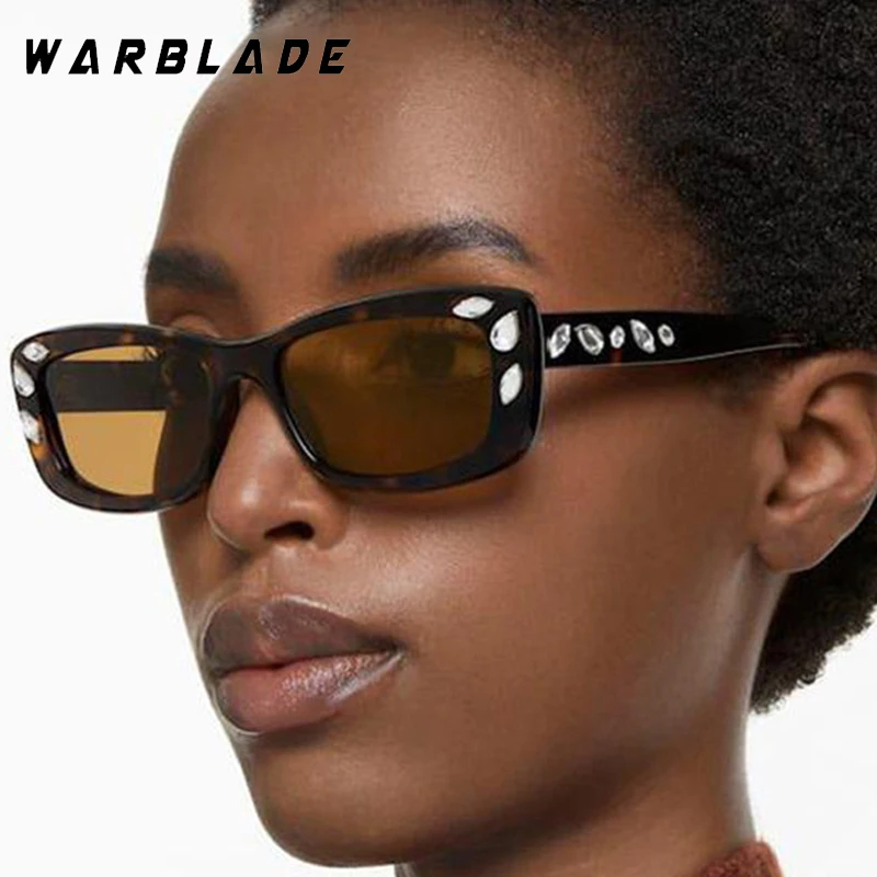 

Fashion Designer Small Square Frame Women's Sunglasses Set Rhinestone Luxury Men Sunglass Driving Summer Traveling Shades UV400