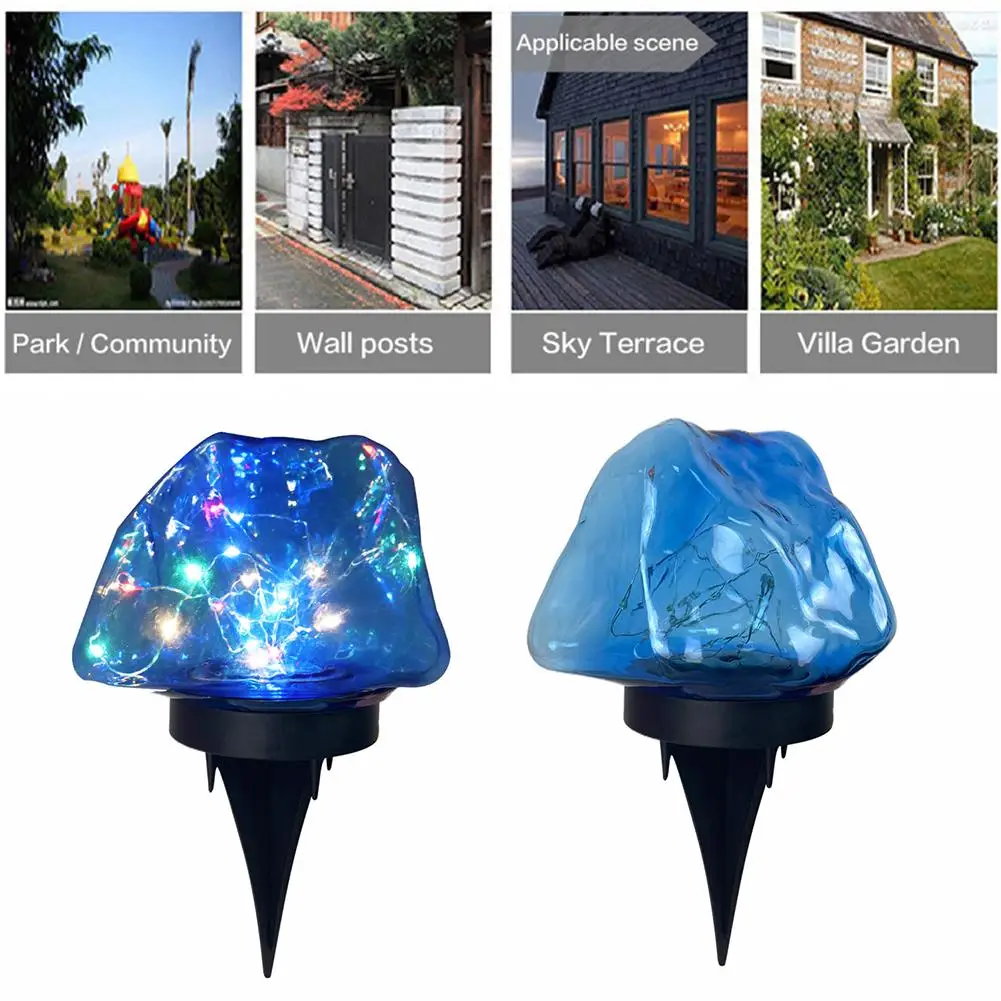 Nuova decorazione creativa per esterni lampada a stringa di pietra solare lampada da terra con inserto per la decorazione del cortile del giardino di casa impermeabile