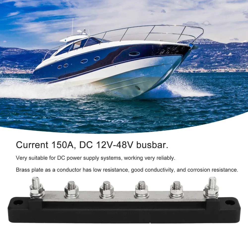 

Морской распределительный блок питания M6, 6-контактный, для постоянного тока 12В-48В, клеммная колодка для морского применения